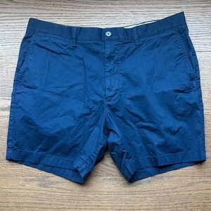 J. Crew Men's Dark Blue Flat Front Shorts